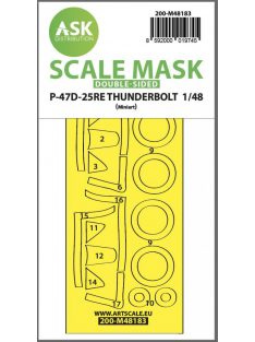   Art Scale - 1/48 P-47D-25RE Thunderbolt  double-sided express fit  mask for MINIART