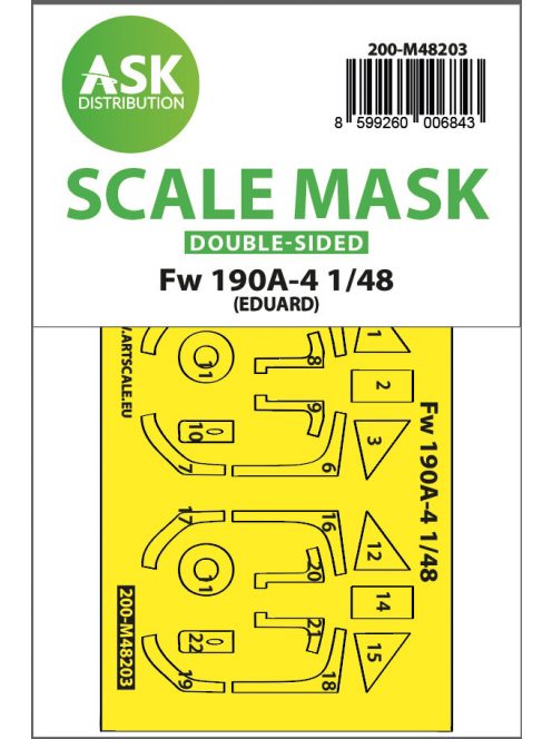 Art Scale - 1/48 Fw 190A-4 double-sided express fit mask for Eduard