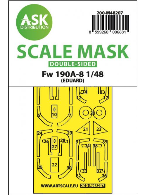 Art Scale - 1/48 Fw 190A-8 double-sided express fit mask for Eduard