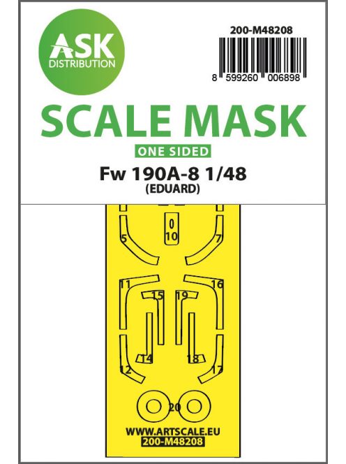 Art Scale - 1/48 Fw 190A-8 one-sided express fit mask for Eduard