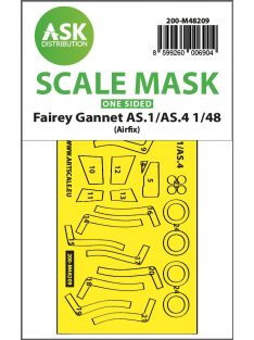   Art Scale - 1/48 Fairey Gannet AS.1/AS.4 one-sided fit and self adhesive express mask for Airfix