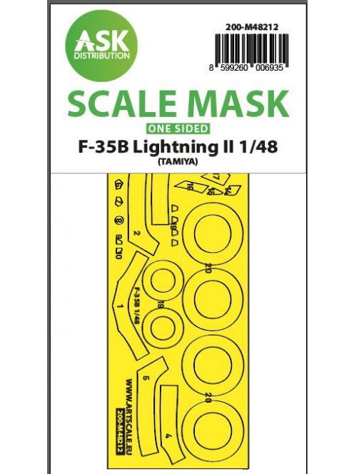 Art Scale - 1/48 F-35B Lightning II one-sided express fit mask for Tamiya