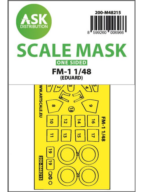 Art Scale - 1/48 FM-1 one-sided express fit mask for Eduard