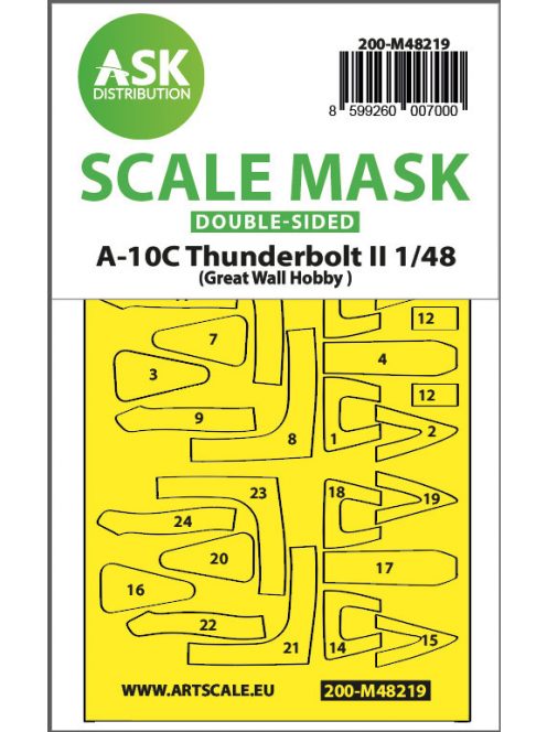 Art Scale - 1/48 A-10C Thunderbolt II double-sided express fit mask for GWH