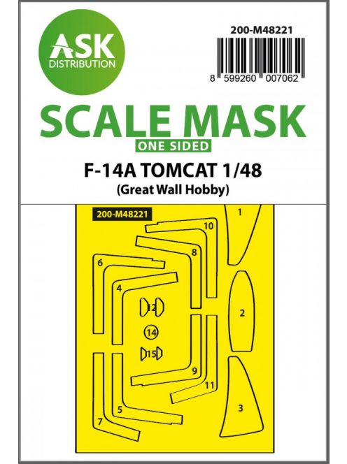 Art Scale - 1/48 F-14A Tomcat one-sided express fit mask for GWH