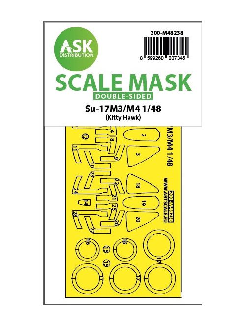 Art Scale - 1/48 Su-17M3/M4  double-sided express fit mask for Kitty Hawk