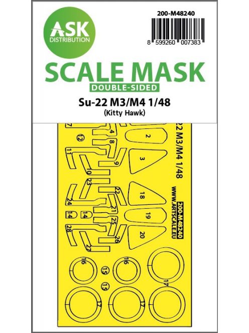 Art Scale - 1/48 Su-22M3/M4  double-sided express fit mask for Kitty Hawk