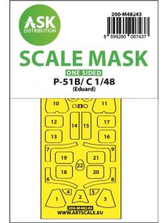   Art Scale - 1/48 P-51B/C Mustang one-sided express fit  mask for Eduard