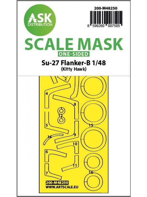 Art Scale - 1/48 Su-27 Flanker-B one-sided express fit  mask for Kitty Hawk