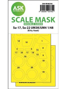   Art Scale - 1/48 Su-17, Su-22 UM3K/UM4 double-sided express fit  mask for Kitty Hawk