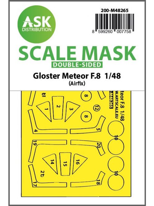 Art Scale - 1/48 Gloster Meteor F.8 double-sided express fit  mask for Airfix