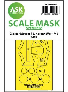   Art Scale - 1/48 Gloster Meteor F.8, Korean war, one-sided express fit  mask for Airfix