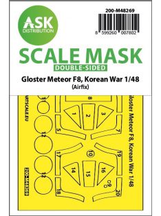   Art Scale - 1/48 Gloster Meteor F.8, Korean war, double-sided express fit  mask for Airfix