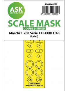   Art Scale - 1/48 Macchi C.200 Serie XXI-XXIII double-sided express fit  mask for Italeri