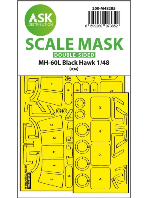 Art Scale - 1/48 MH-60L Black Hawk double-sided express fit mask for ICM