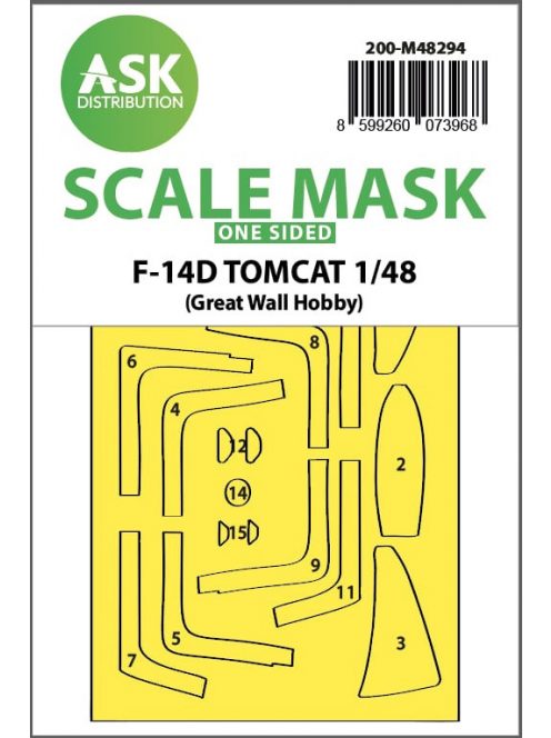 Art Scale - 1/48 F-14D Tomcat one-sided express fit mask for GWH