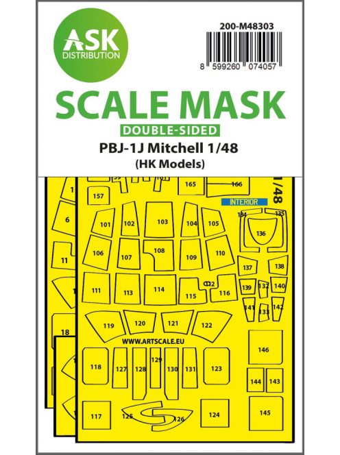 Art Scale - 1/48 PBJ-1J Mitchell double-sided express fit mask for HK Models