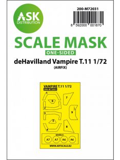   Art Scale - 1/72 deHavilland Vampire T.11 one-sided painting mask for Airfix