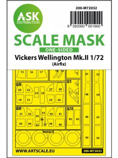   Art Scale - 1/72 Vickers Wellington Mk.II one-sided painting mask for Airfix