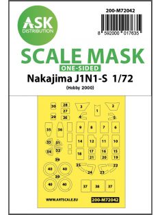   Art Scale - 1/72 Nakajima J1N1-S  one-sided painting mask for Hobby2000 / Fujimi