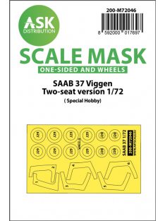   Art Scale - 1/72 SAAB 37 Viggen double seater one-sided painting mask for Special Hobby