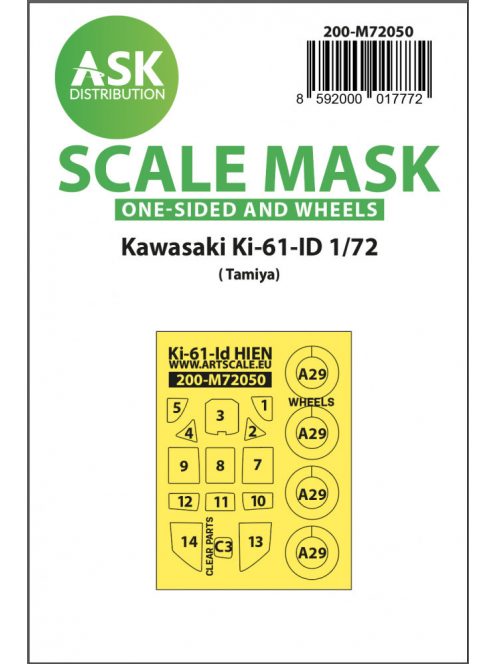 Art Scale - 1/72 Kawasaki Ki-61-ID one-sided express mask for Tamiya