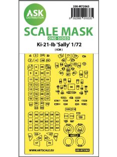   Art Scale - 1/72 Ki-21lb Sally one-sided pre-cuttet mask for ICM