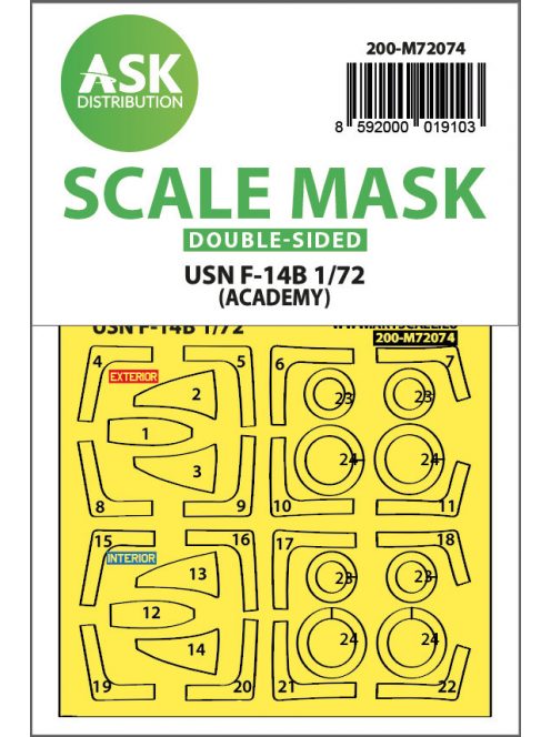 Art Scale - 1/72 F-14B double-sided express fit mask for Academy