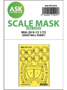   Art Scale - 1/72 Mig-29 9-12 one-sided express mask incl. the rubber mask for Great Wall Hobby