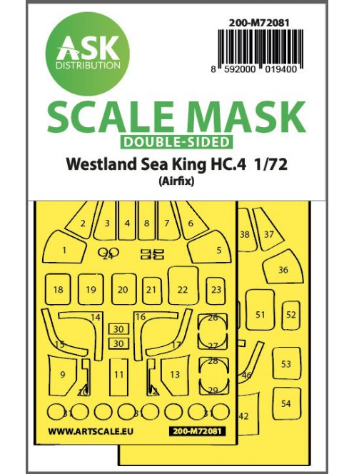 Art Scale - 1/72 Westland Sea King HC.4  double-sided express fit mask for Airfix