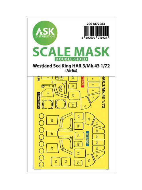 Art Scale - 1/72 Westland Sea King HAR.3 / Mk.43  double-sided express fit mask for Airfix