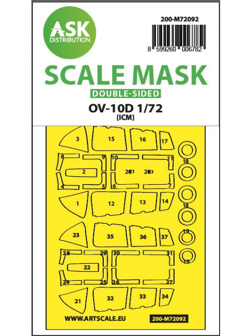 Art Scale - 1/72 OV-10D Bronco double-sided express fit mask for ICM