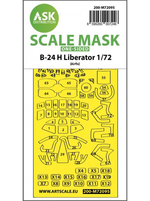 Art Scale - 1/72 B-24H Liberator one-sided fit express mask for Airfix