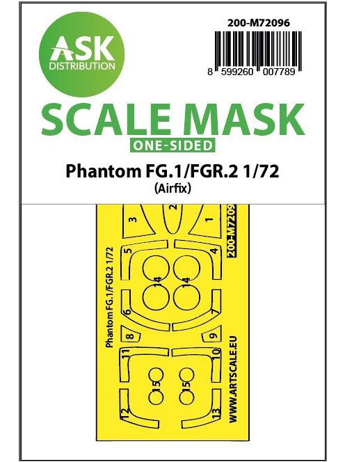 Art Scale - 1/72 Phantom FG.1/FGR.2 one-sided fit express mask for Airfix