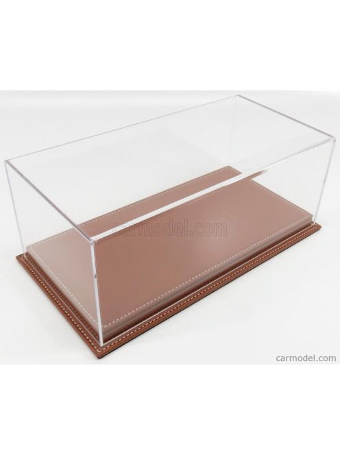 Atlantic - Vetrina Display Box Molhouse Base In Pelle Marrone - Leather Base Brown - Lungh.Lenght Cm 32.5 X Largh.Width Cm 16.5 X Alt.Height Cm 12.5 (Altezza Interna 10.6 Cm ) Plastic Display