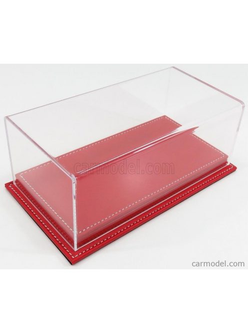 Atlantic - Vetrina Display Box Molhouse Base In Pelle Rossa - Leather Base Red - Lungh.Lenght Cm 23 X Largh.Width Cm 12 X Alt.Height Cm 8.5 (Altezza Interna 6.7 Cm ) Plastic Display