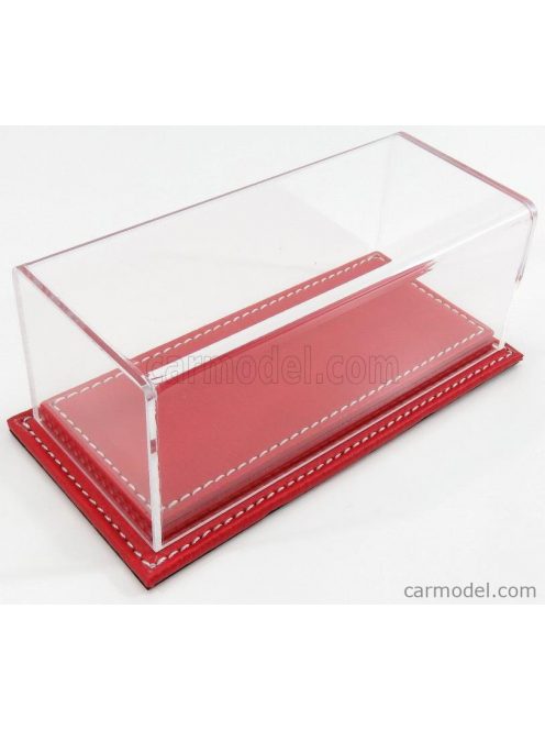 Atlantic - Vetrina Display Box Molhouse Base In Pelle Rossa - Leather Base Red - Lungh.Lenght Cm 17 X Largh.Width Cm 8 X Alt.Height Cm 7 (Altezza Interna 5.2 Cm ) Plastic Display