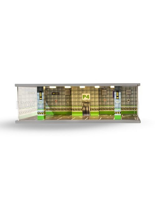 Atlantic - VETRINA DISPLAY BOX DIORAMA PARCHEGGIO QUARTO PIANO - PARKING P4 GREEN FLOOR - CARS NOT INCLUDED - Lungh.LENGHT cm 43.0 X Largh.WIDTH cm 25.0 X Alt.HEIGHT cm 14.0 VARIOUS