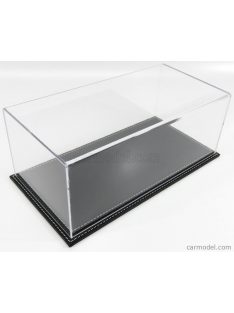   Atlantic - Vetrina Display Box Maranello Base In Pelle Nera - Leather Base Black - Lungh.Lenght Cm 32.5 X Largh.Width Cm 16.5 X Alt.Height Cm 12.5 (Altezza Interna 11.5 Cm ) Plastic Display