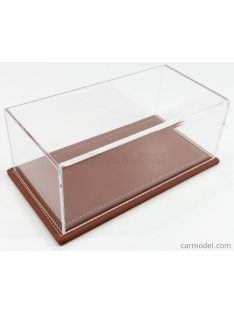   Atlantic - Vetrina Display Box Maranello Base In Pelle - Leather Base Cuoio - Lungh.Lenght Cm 23 X Largh.Width Cm 12 X Alt.Height Cm 8.5 (Altezza Interna 7.7 Cm ) Plastic Display