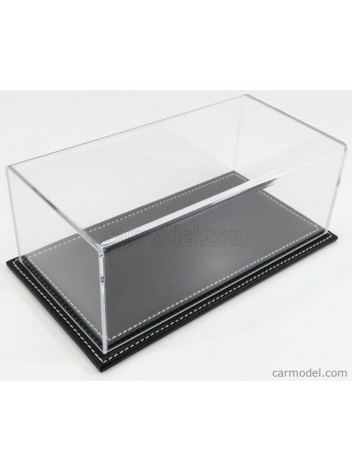 Atlantic - Vetrina Display Box Maranello Base In Pelle Nera - Leather Base Black - Lungh.Lenght Cm 23 X Largh.Width Cm 12 X Alt.Height Cm 8.5 (Altezza Interna 7.7 Cm ) Plastic Display