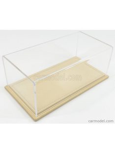   Atlantic - Vetrina Display Box Maranello Base In Pelle - Leather Base Beige - Lungh.Lenght Cm 23 X Largh.Width Cm 12 X Alt.Height Cm 8.5 (Altezza Interna 7.7 Cm ) Plastic Display