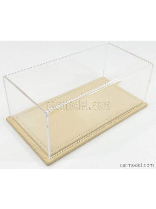 Atlantic - Vetrina Display Box Maranello Base In Pelle - Leather Base Beige - Lungh.Lenght Cm 23 X Largh.Width Cm 12 X Alt.Height Cm 8.5 (Altezza Interna 7.7 Cm ) Plastic Display