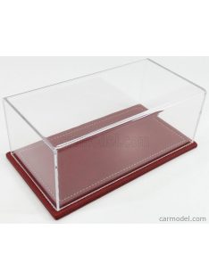   Atlantic - Vetrina Display Box Maranello Base In Pelle - Leather Base Bordeaux - Lungh.Lenght Cm 23 X Largh.Width Cm 12 X Alt.Height Cm 8.5 (Altezza Interna 7.7 Cm ) Plastic Display