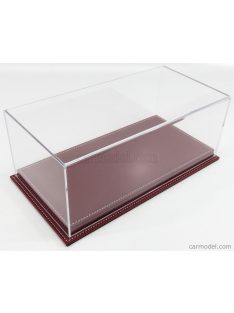   Atlantic - Vetrina Display Box Molhouse Base In Pelle - Leather Base Bordeaux - Lungh.Lenght Cm 32.5 X Largh.Width Cm 16.5 X Alt.Height Cm 12.5 (Altezza Interna 10.6 Cm ) Plastic Display