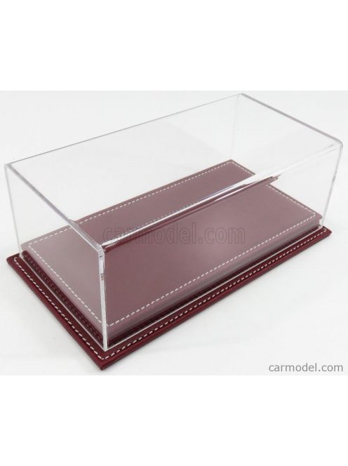 Atlantic - Vetrina Display Box Molhouse Base In Pelle - Leather Base Bordeaux - Lungh.Lenght Cm 23 X Largh.Width Cm 12 X Alt.Height Cm 8.5 (Altezza Interna 6.7Cm ) Plastic Display