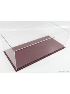   Atlantic - Vetrina Display Box Molhouse Base In Pelle - Leather Base Bordeaux - Lungh.Lenght Cm 51 X Largh.Width Cm 24 X Alt.Height Cm 19 (Altezza Interna 15.3 Cm ) Plastic Display