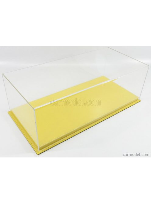 Atlantic - Vetrina Display Box Molhouse Base In Pelle Gialla - Leather Base Yellow - Lungh.Lenght Cm 51 X Largh.Width Cm 24 X Alt.Height Cm 19 (Altezza Interna 15.3 Cm ) Plastic Display