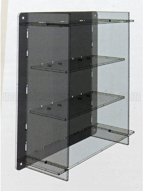 Atlantic - VETRINA DISPLAY BOX ESPOSITORE - FOR 3 CARS 1/18 Lungh.LENGHT cm 36.8 X Largh.WIDTH cm 12.5 X Alt.HEIGHT cm 44.9 (altezza utile tra i ripiani cm 12.0 inner height among shelves) PLASTIC DISPLAY