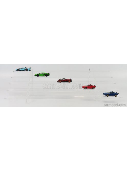 Atlantic - Vetrina Display Box Espositore - For 36 Cars 1/64 Lungh.Lenght Cm 50.0 X Largh.Width Cm18.8 X Alt.Height Cm 13.5 (Altezza Utile Tra I Ripiani Cm Inner Height Among Shelves) Plastic Display